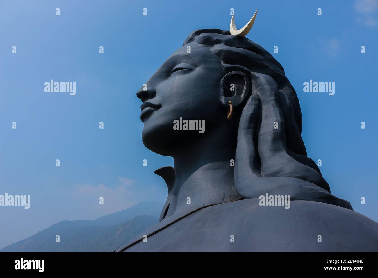 Adiyogi Lord Shiva Statue in Isha Yoga Coimbatore, Tamilnadu, India. Lord Siva Statue. Stock Photo