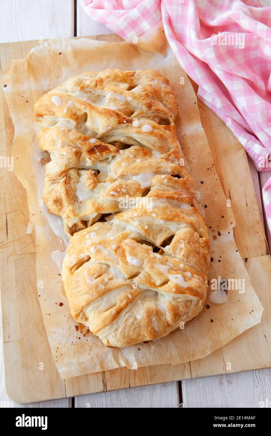 Sweet Puff Pastry With Apple Filling Stock Photo Alamy