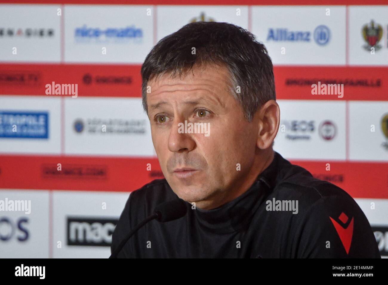 Adrian Ursea Ogc Nice S Press Conference Preceding The Stade Brestois Ogc Nice Meeting 18th Day Of Ligue 1 At The Ogc Nice Training Center In Nice France On January 04