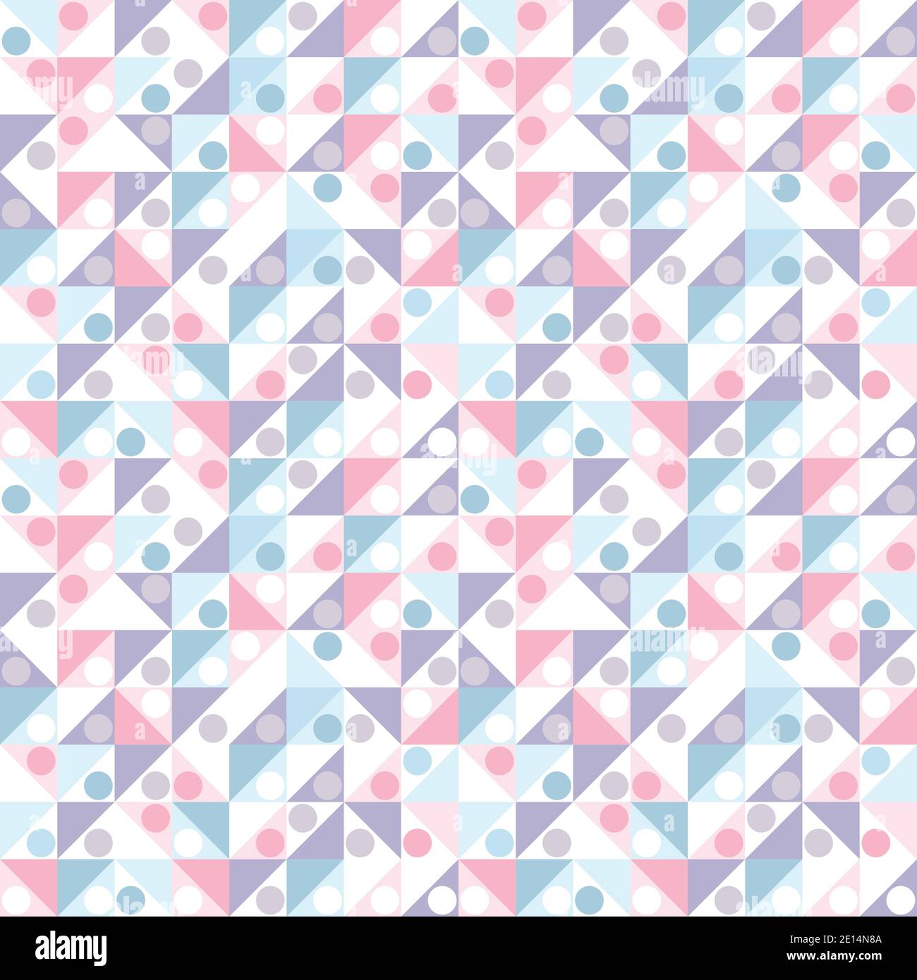 Seamless geometric pattern in pastel, abstract triangles modern pattern, background. Stock Vector