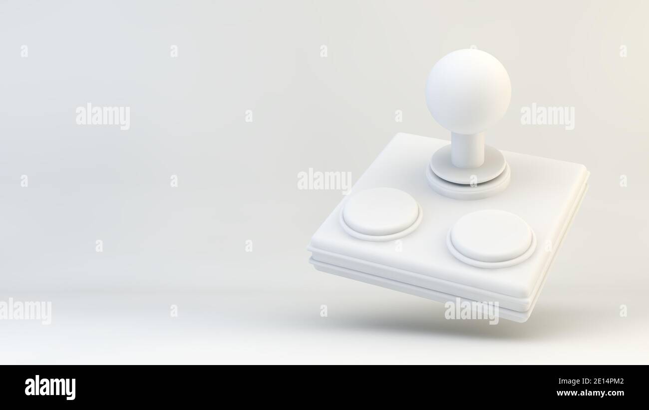White video game controller 3d rendering Stock Photo - Alamy