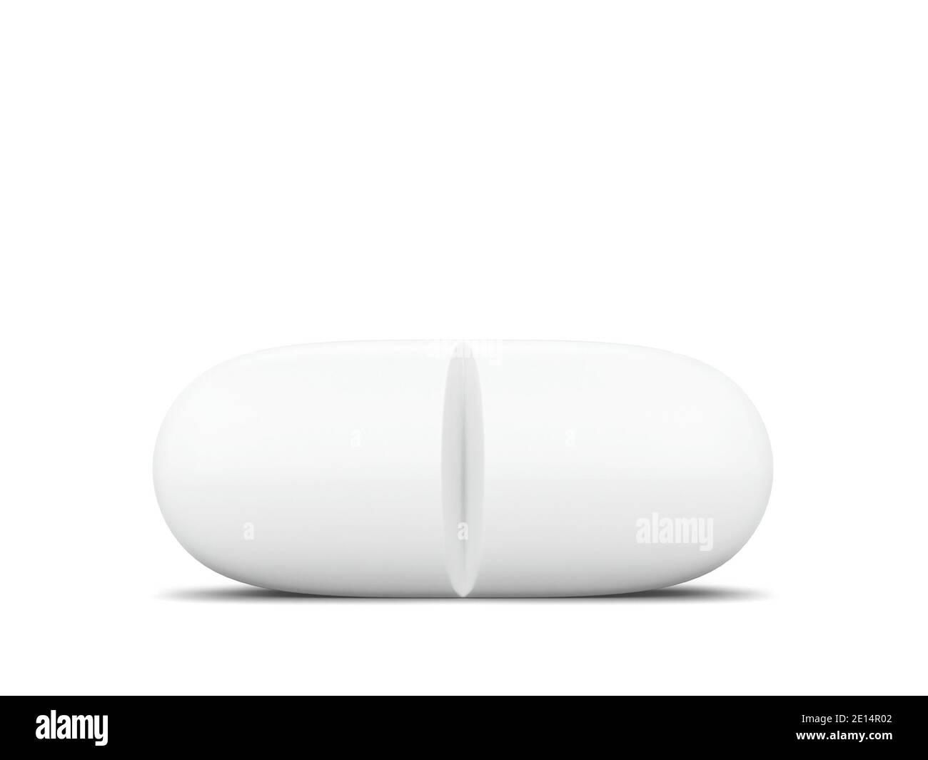 white-pill-3d-illustration-isolated-on-white-background-stock-photo