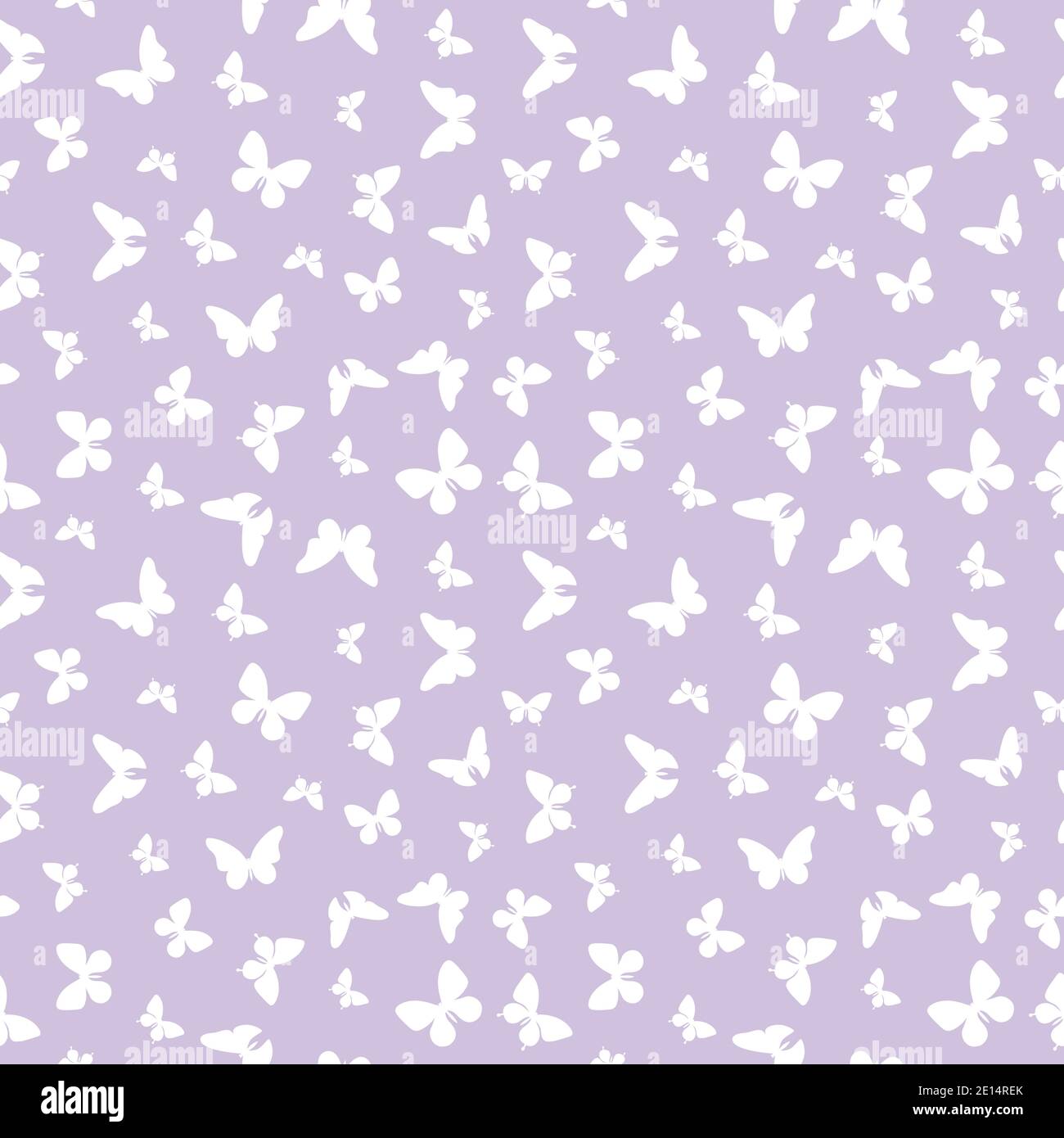 Pastel purple and white random butterfly silhouettes seamless repeat  pattern design Stock Vector Image & Art - Alamy