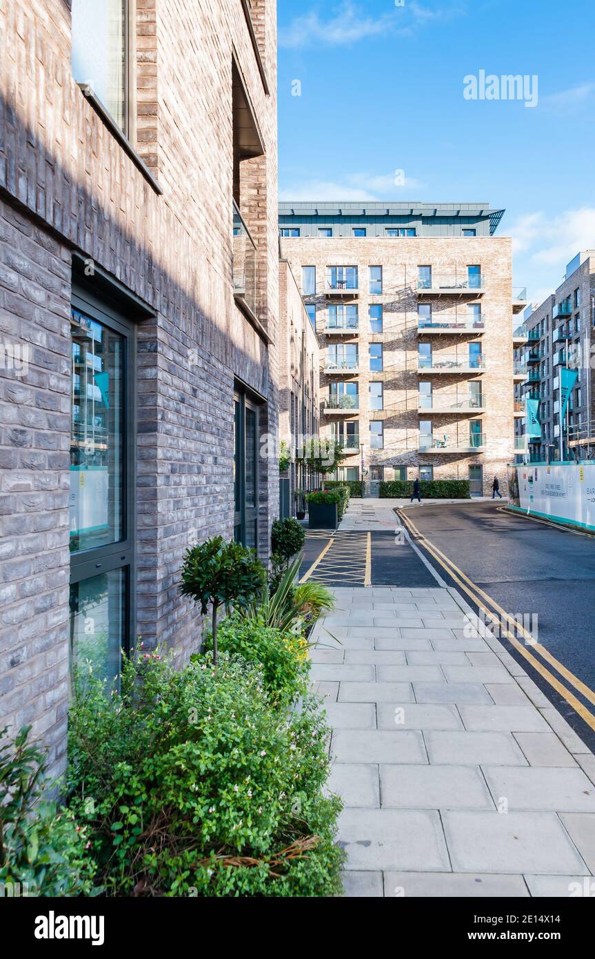 Academy House, Thunderer Street.New modern apartment block of flats on