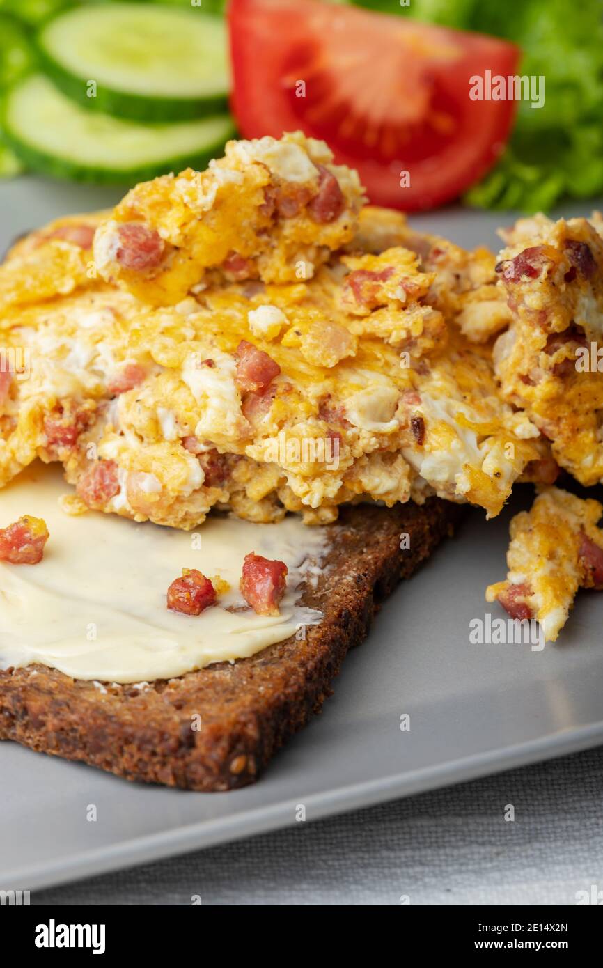 Scrambled Eggs Stock Photo