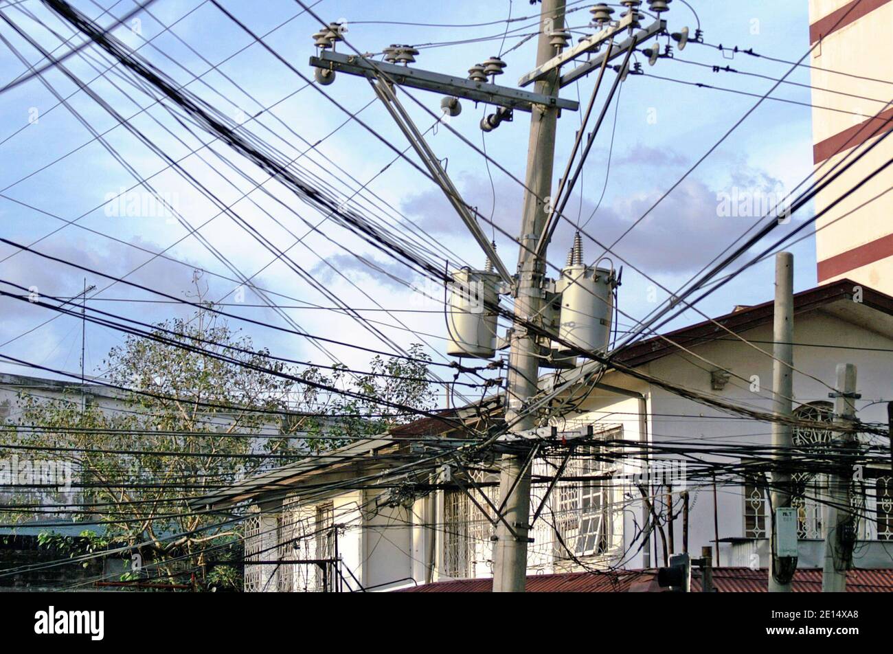Manila electric infrastructure hires stock photography and images Alamy