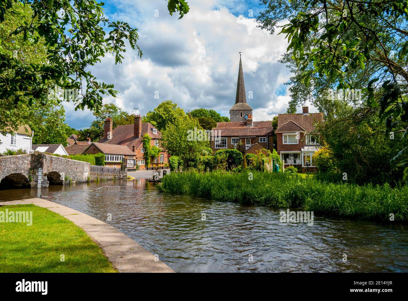 Eynesford Kent and the river Darenth Stock Photo