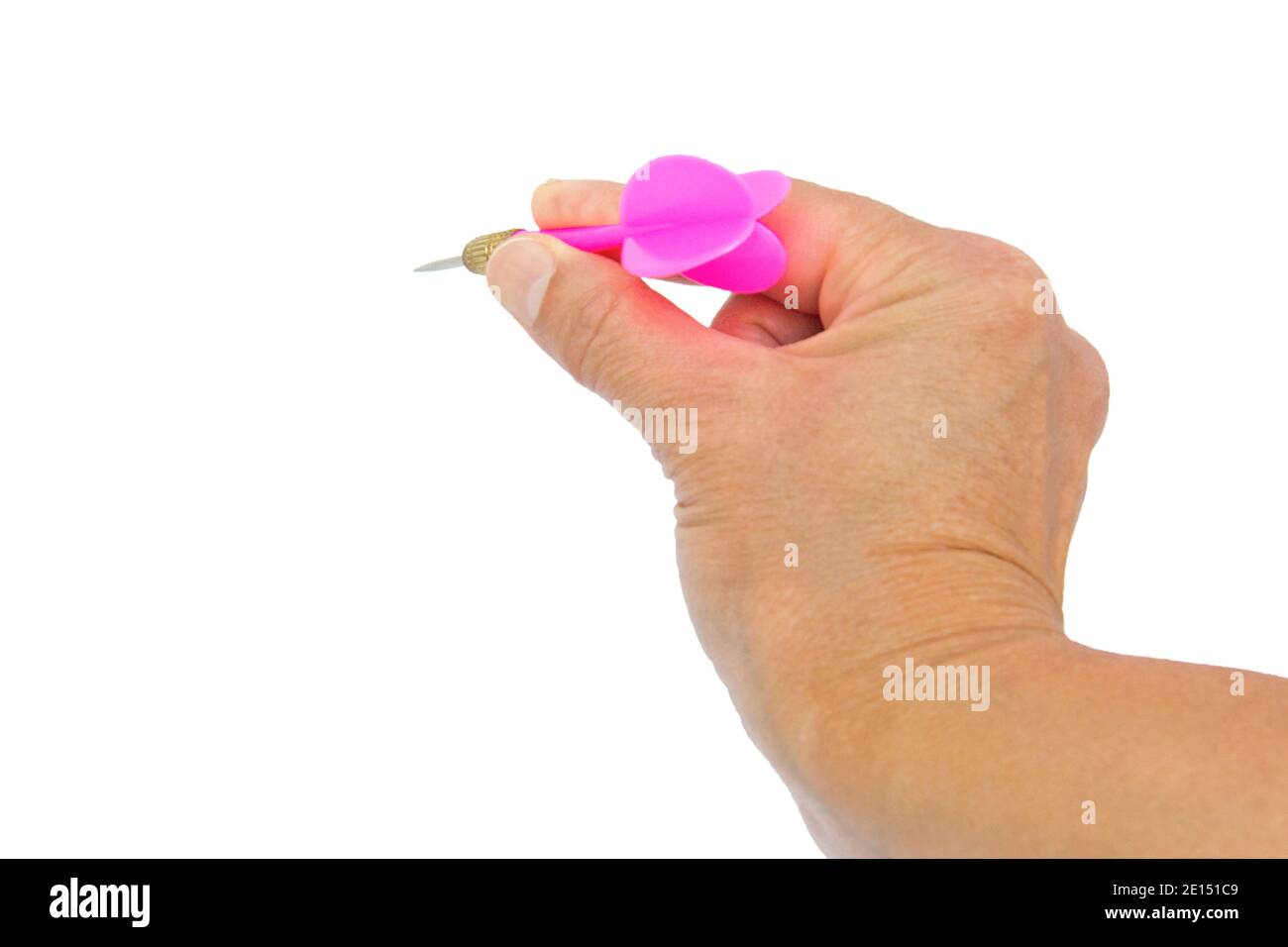 Hand Throwing A Dart Stock Photo Alamy