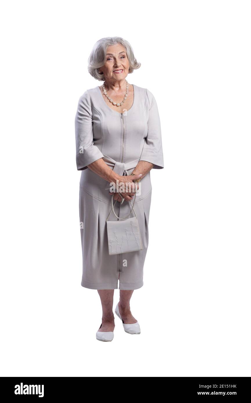 Mature woman wearing dress Cut Out Stock Images Pictures Alamy