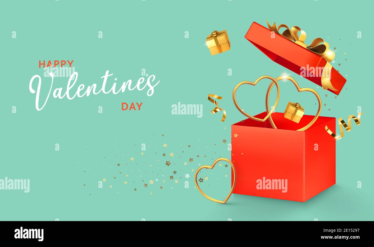 Valentines gifts box Stock Vector Images - Alamy