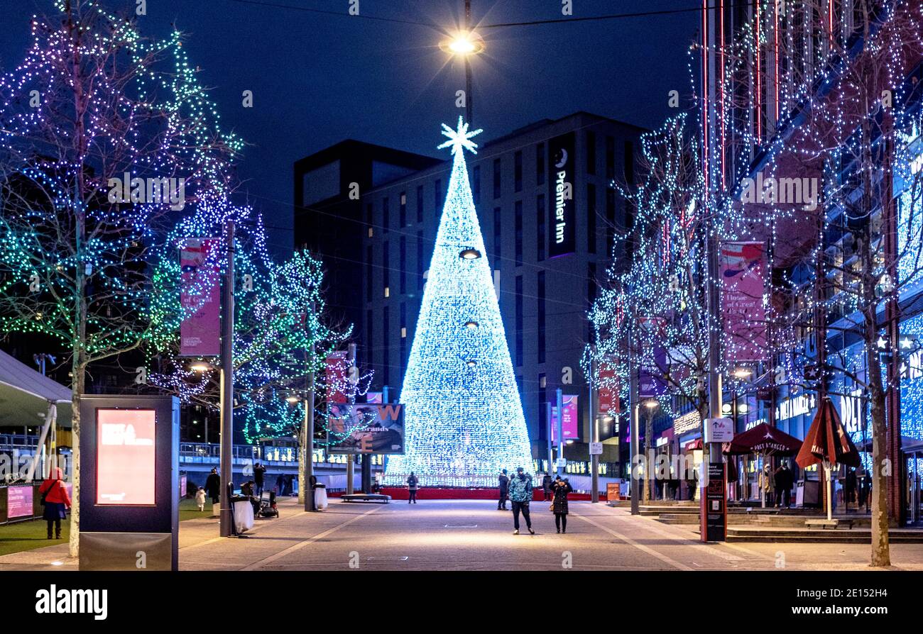 Christmas Tree and Decorations in Wembley Park Shopping Centre London