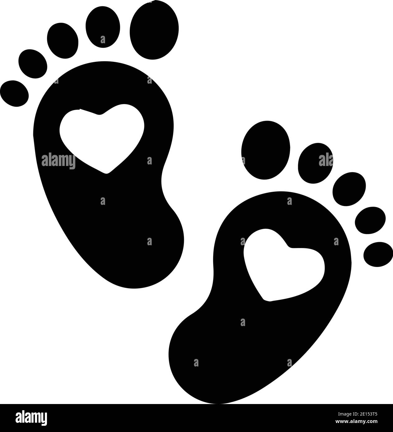 Baby feet - Baby footprint SVG Vector digital download Stock Vector