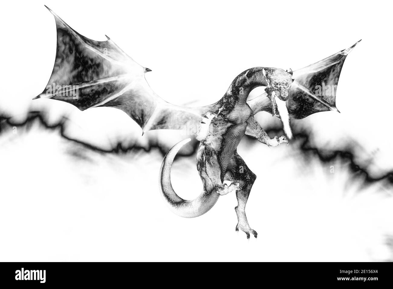 3d Illustration Of A Fantasy Dragon Stock Photo