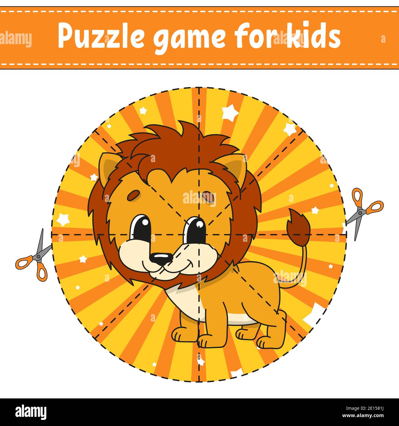Isolate Puzzle Cut and play. Logic puzzle for kids. Education developing worksheet ...