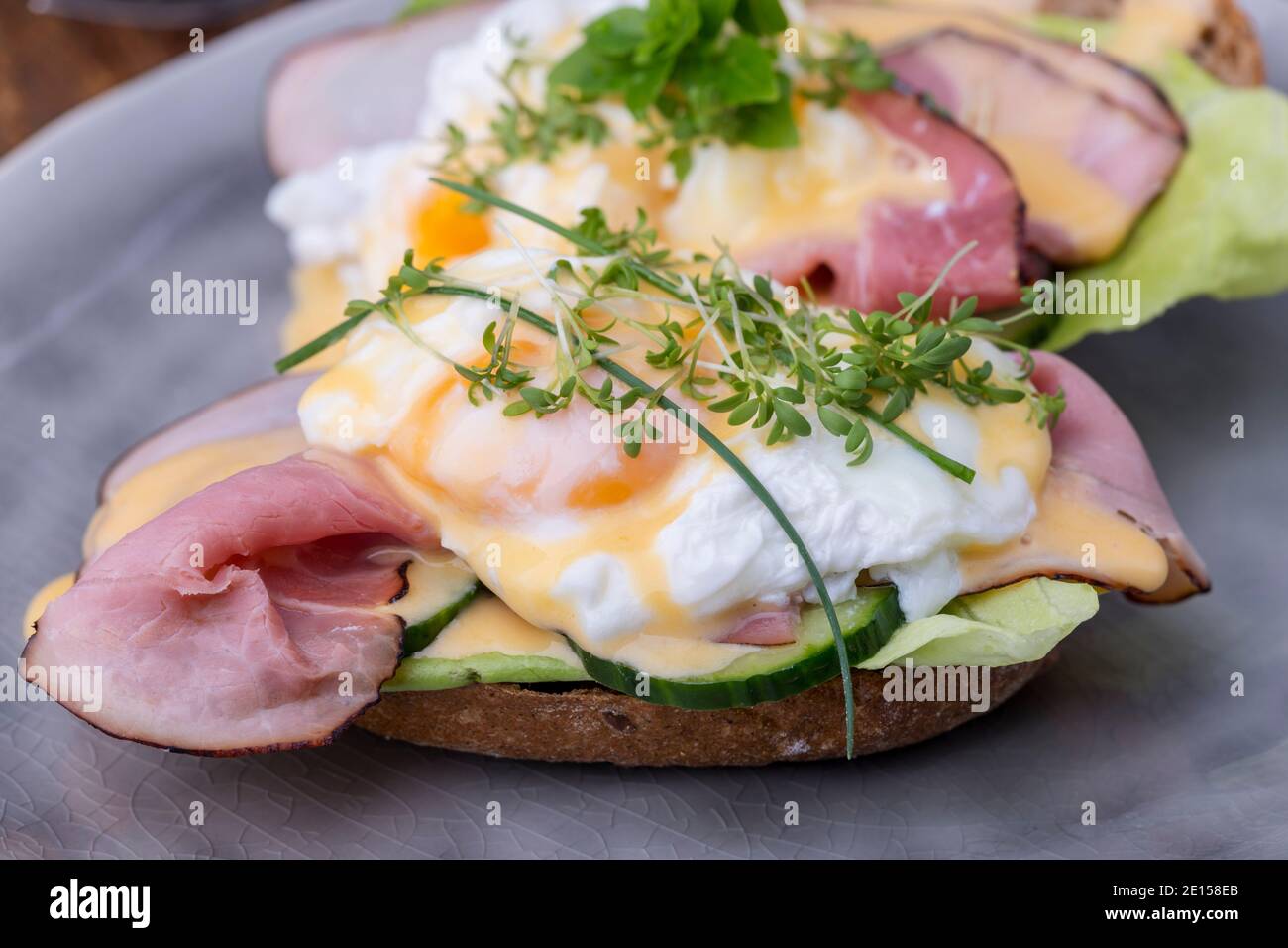 Eggs Benedict Stock Photo
