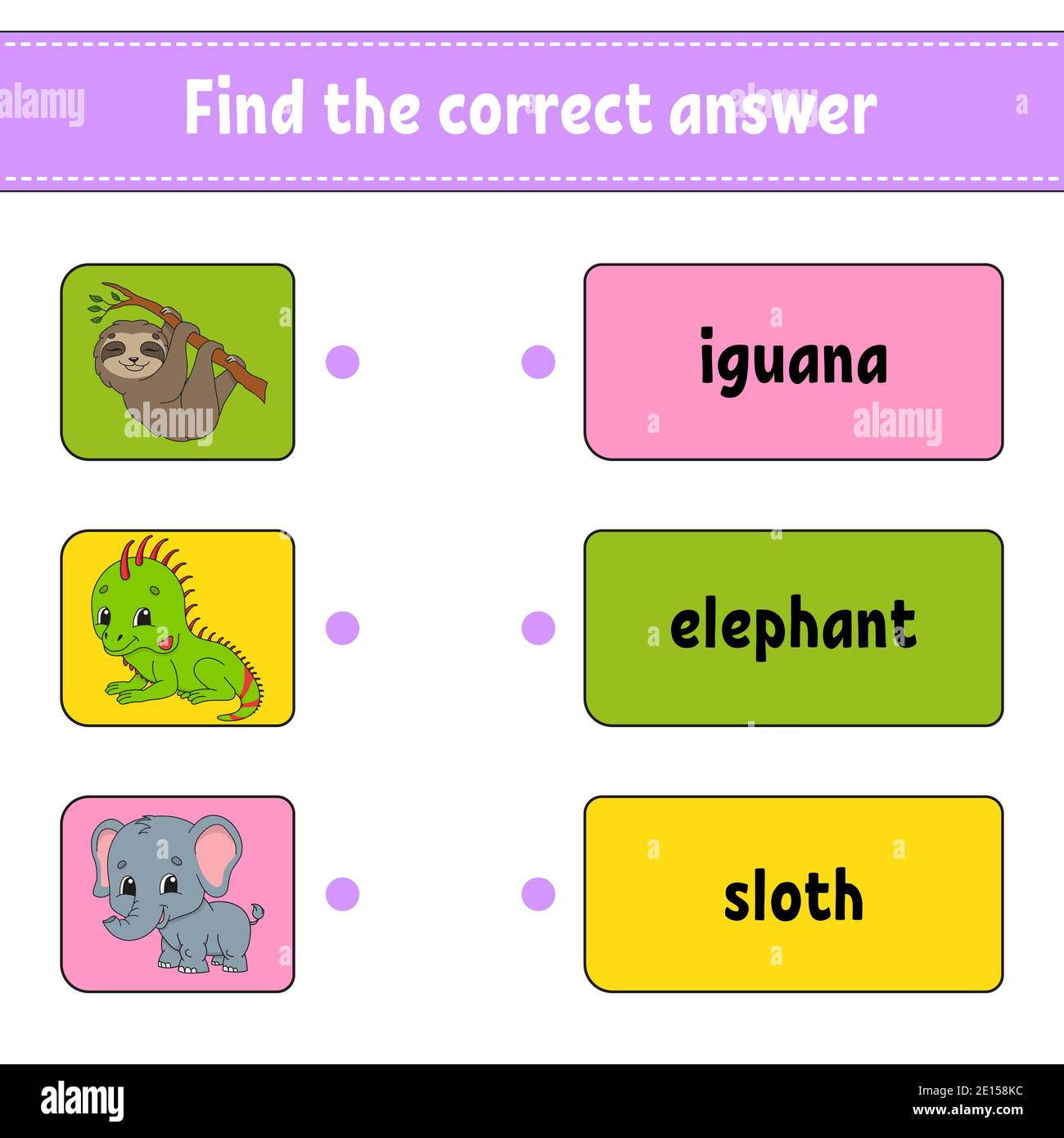 Find the correct answer. Draw a line. Learning words. Education developing worksheet. Activity page for study English. Game for children. Funny charac Stock Vector Image & Art - Alamy Find the correct answer. Draw a line. Learning words. Education developing worksheet. Activity page for study English. Game for children. Funny charac Stock Vector Image & Art - Alamy