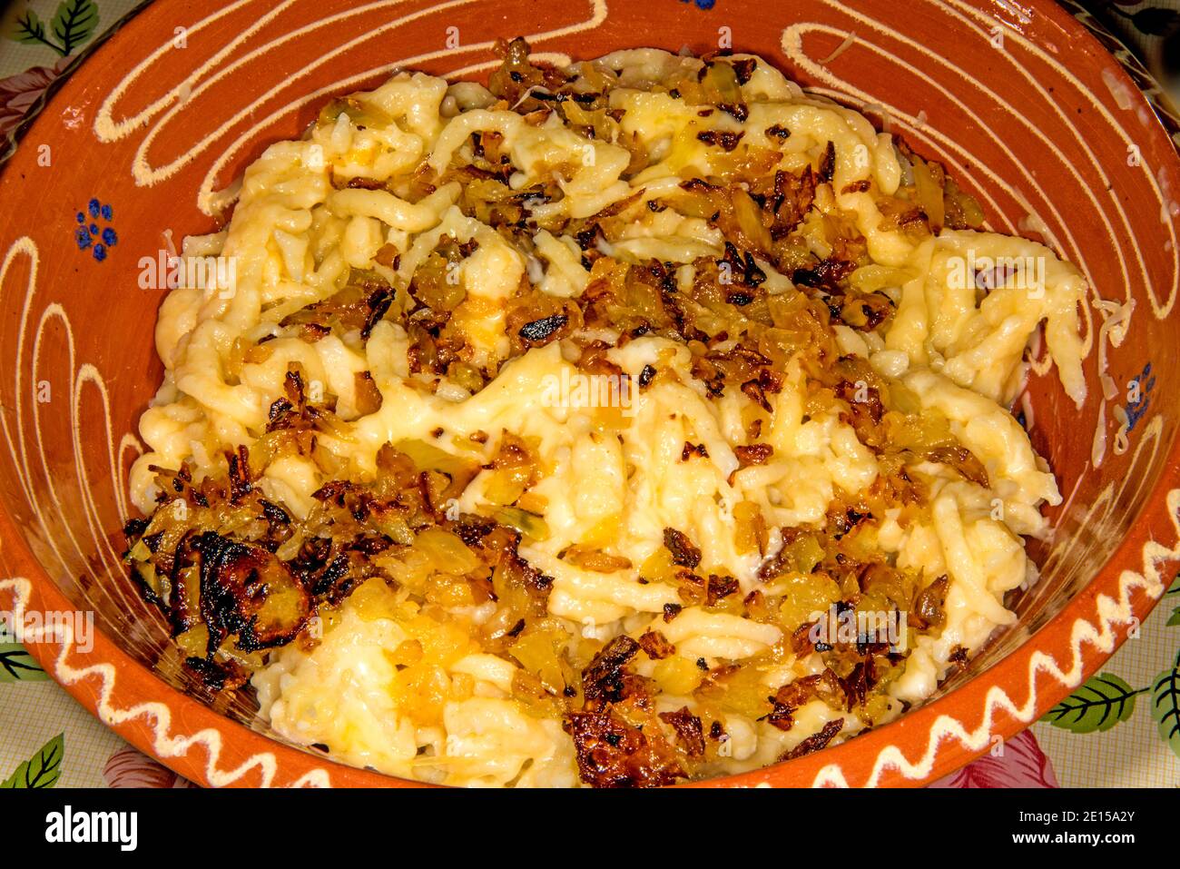 German Noodle Called Spaetzle In A Bowl Stock Photo Alamy