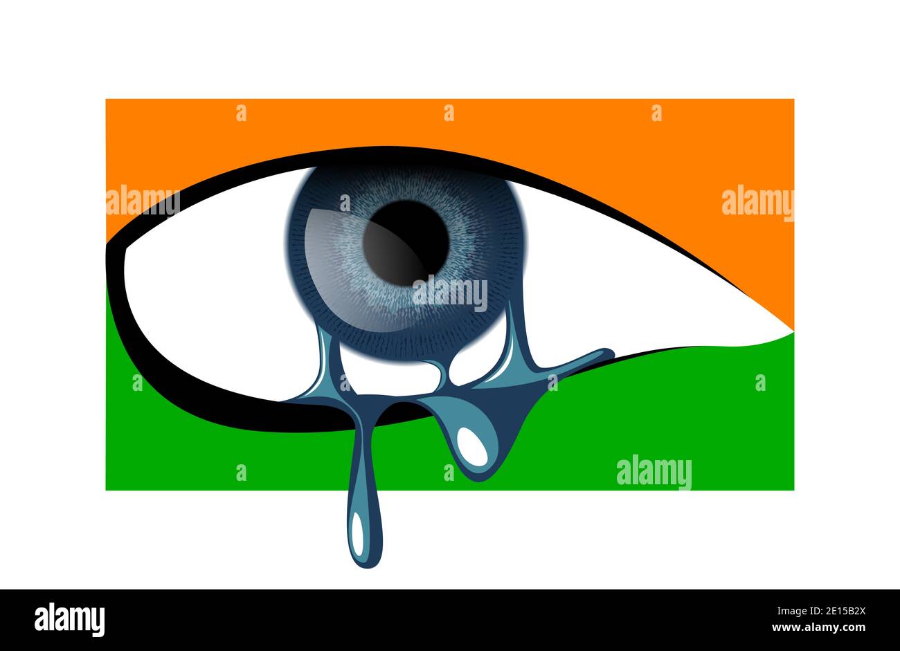 Vector eye like flag in graphic style Stock Vector