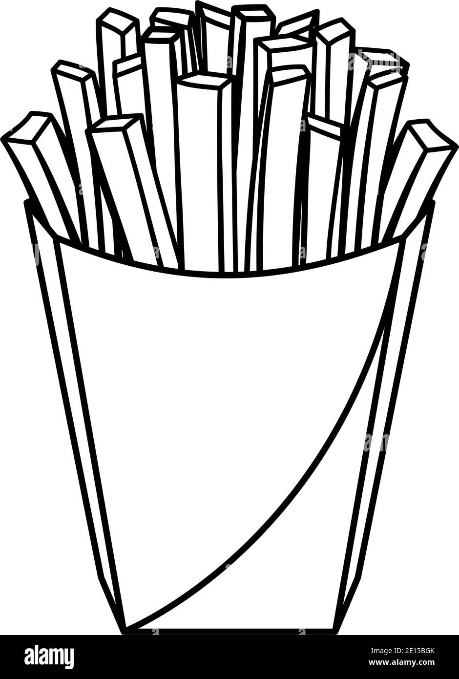 Deep fried french fries or hot chips for restaurant food menu vector