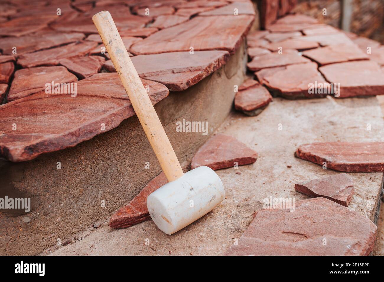 Finishing of concrete steps with stone tiles highquality tiling work details of the