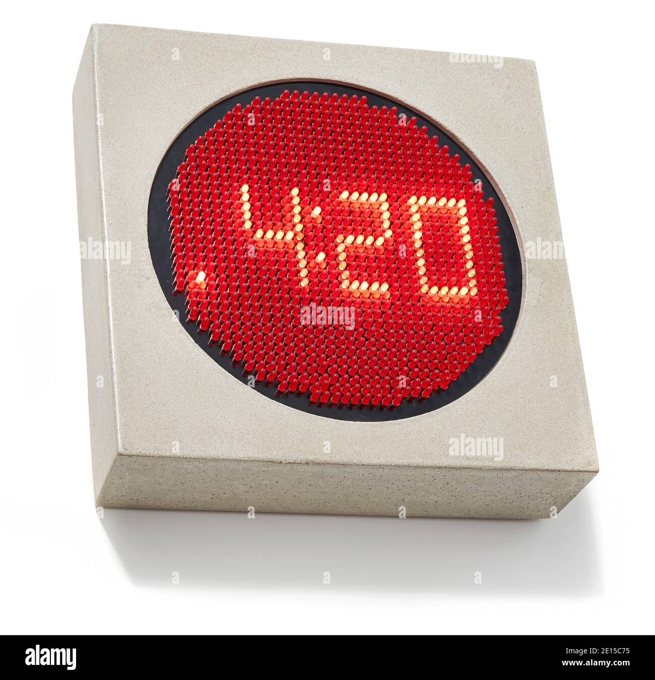 LED wall clock made by Pickett Furniture. photographed on a white background Stock Photo