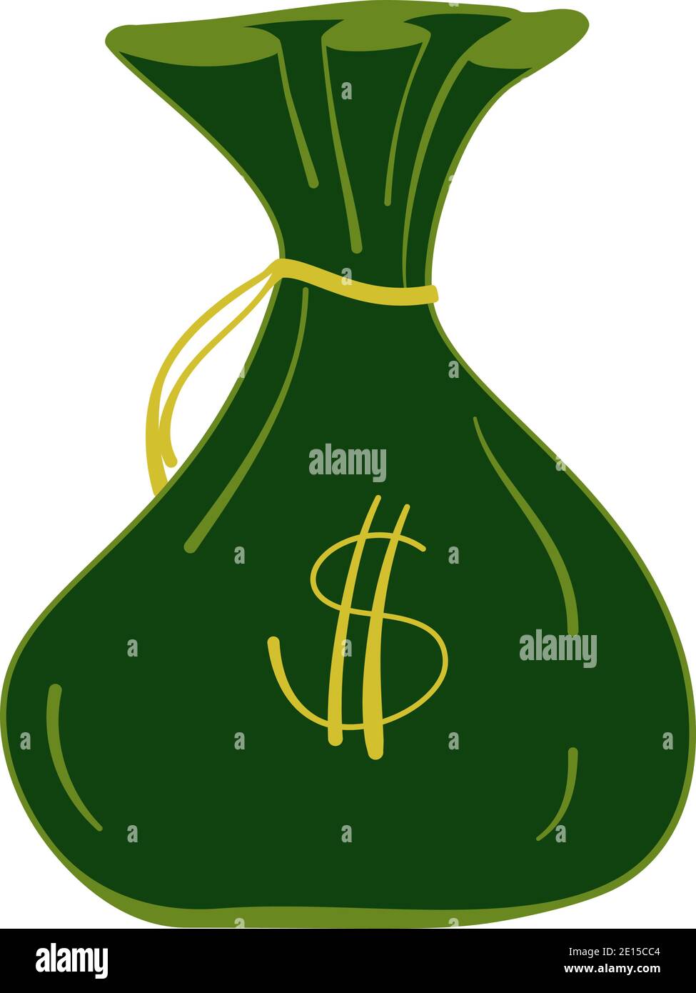Money bag or sack with dollar sign symbol in vector icon Stock Vector ...
