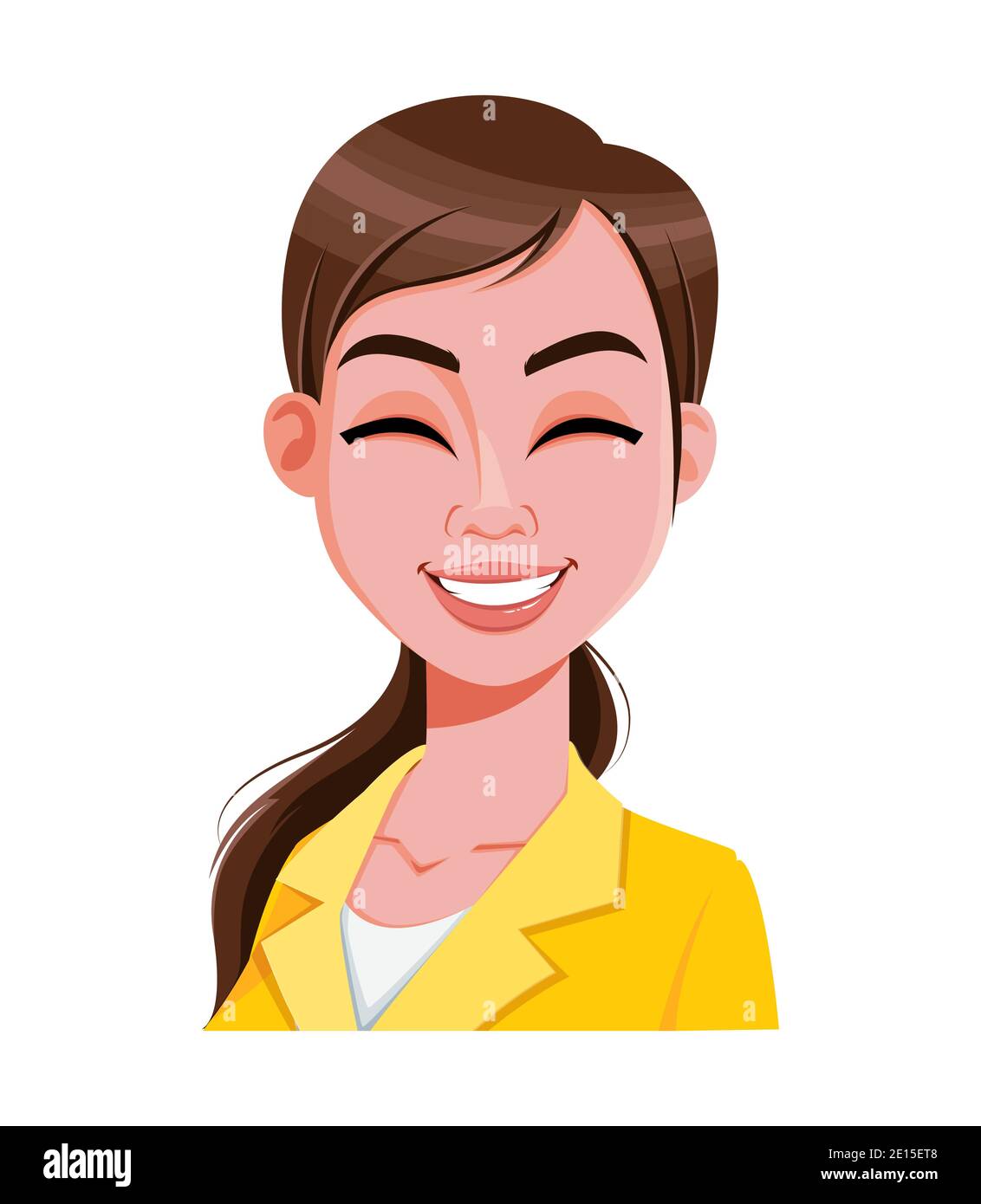 young woman cartoon character side view portrait on white background vector  illustration Stock Vector Image & Art - Alamy