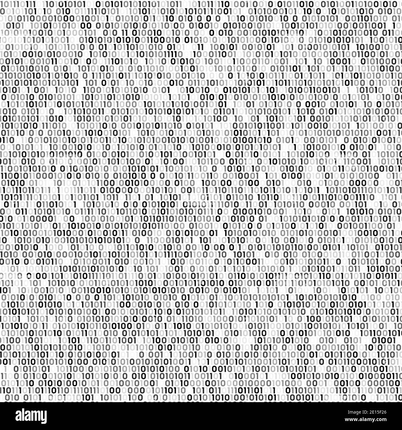 Binary Code Black And White Background. Digital Abstract Backdrop ...