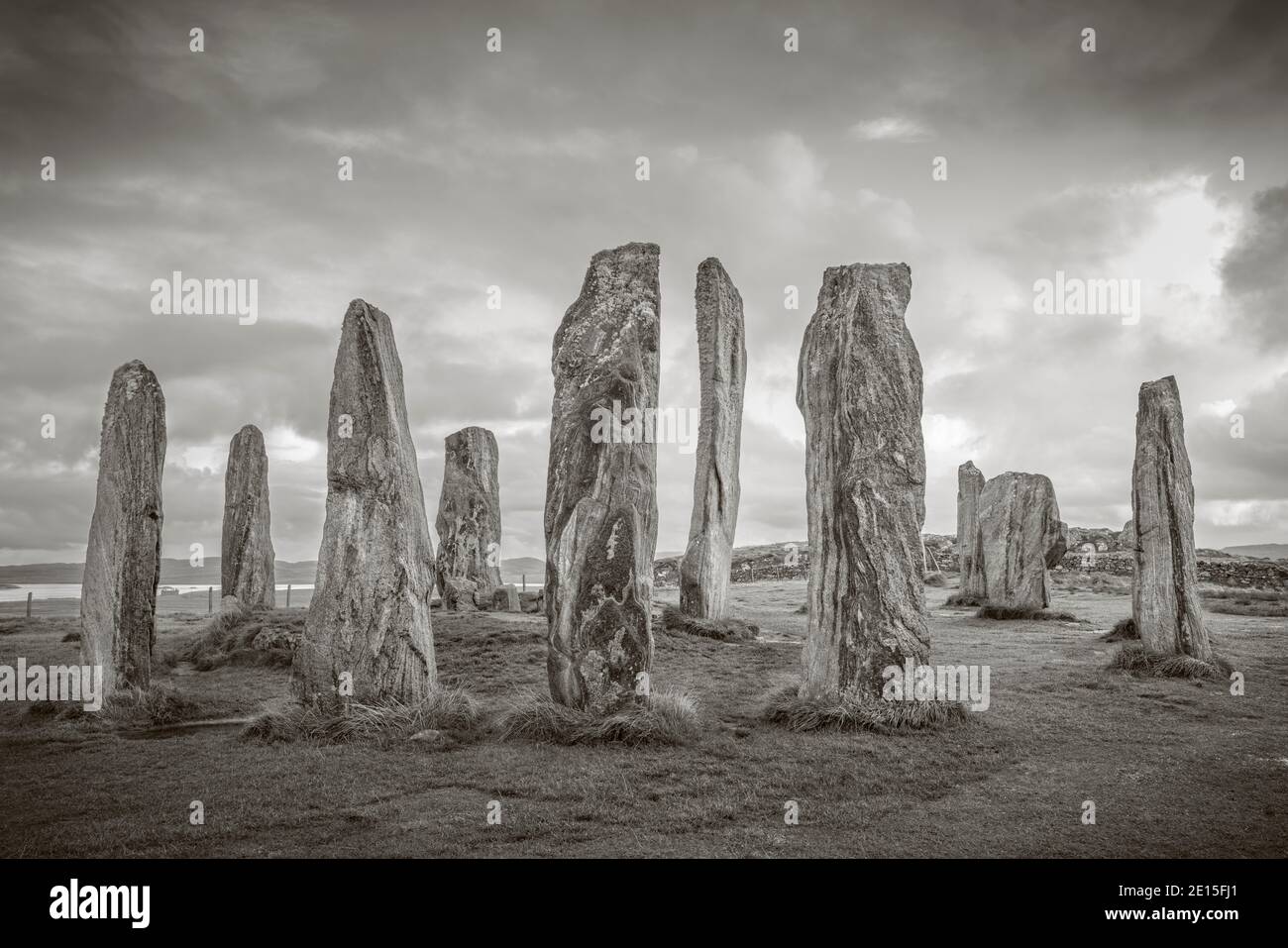 Isle of Lewis, Scotland: Standing stones at Callanish Stock Photo
