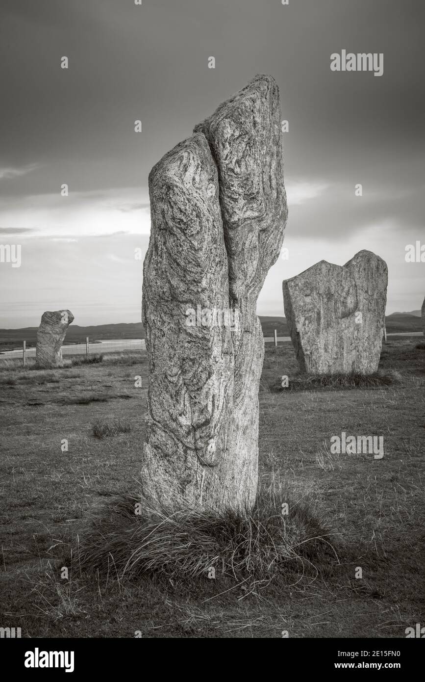 Isle of Lewis, Scotland: Standing stones at Callanish Stock Photo