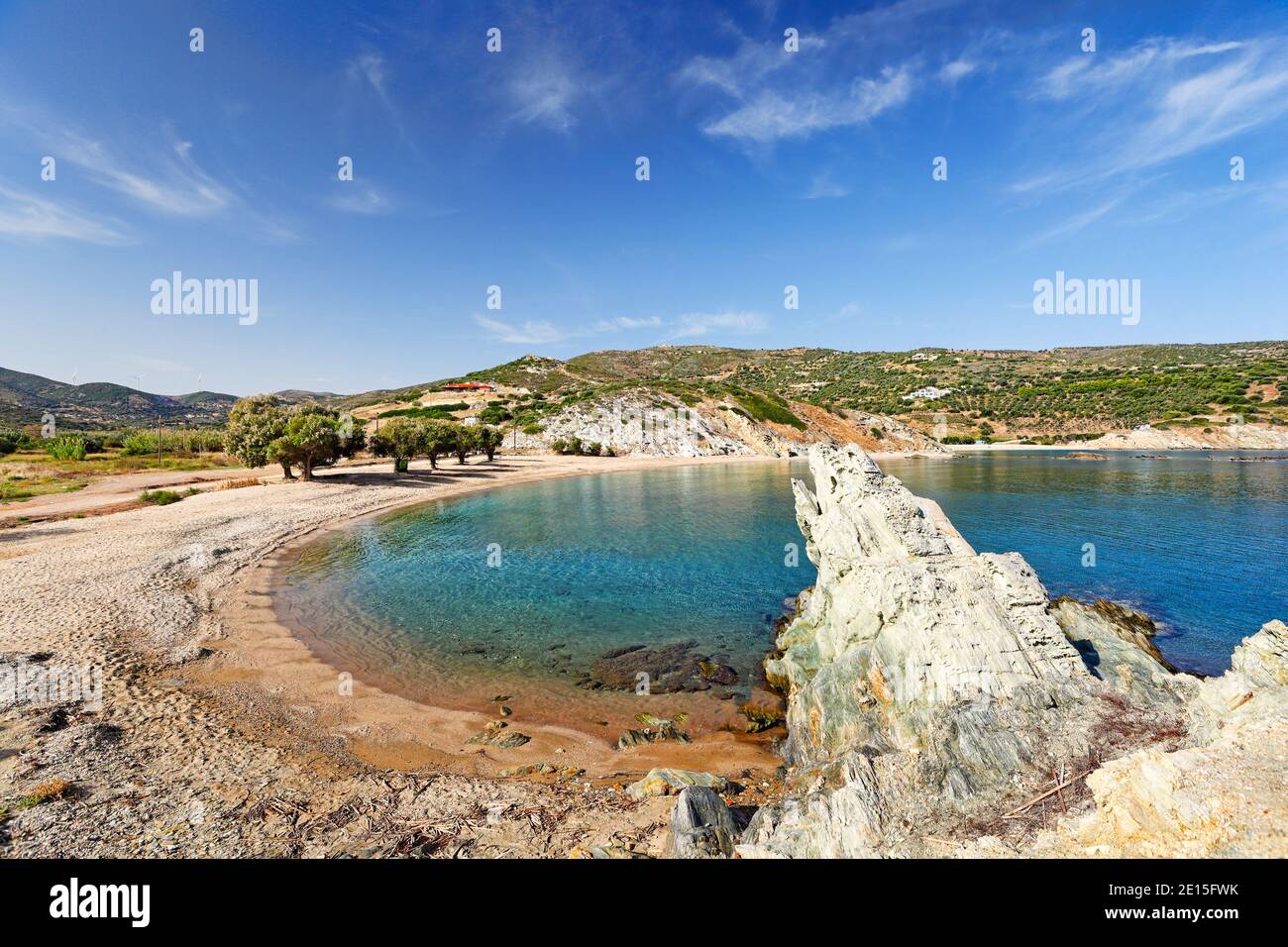 The beach Stomio in Evia, Greece Stock Photo