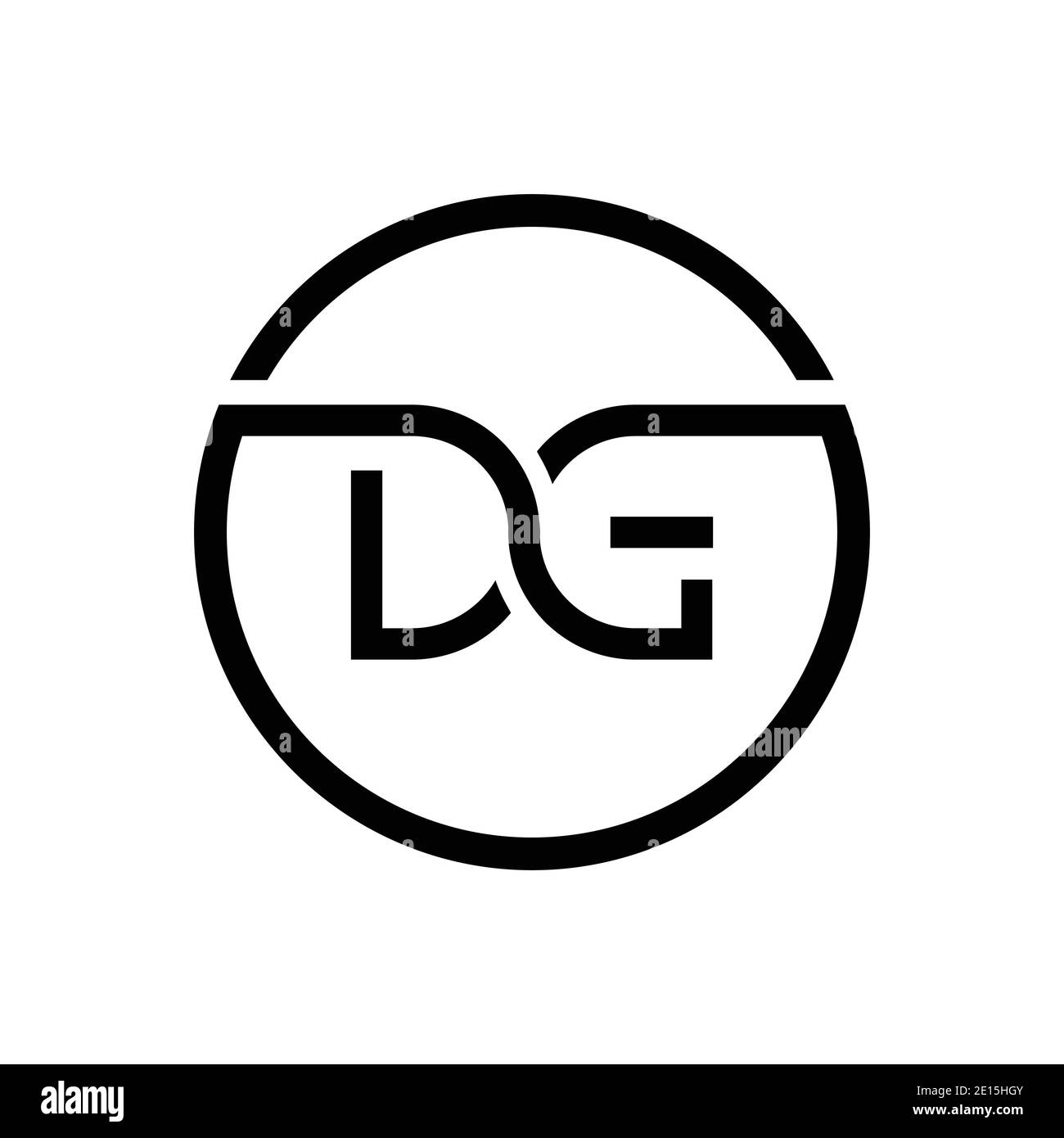 Initial DG Letter Logo Creative Typography Vector Template ...