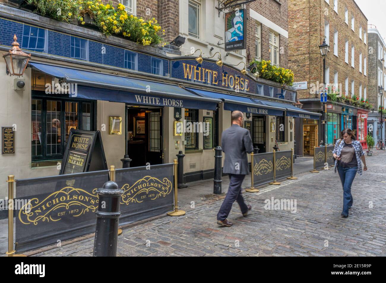 The White Horse public house in Newburgh Street, Soho. Stock Photo