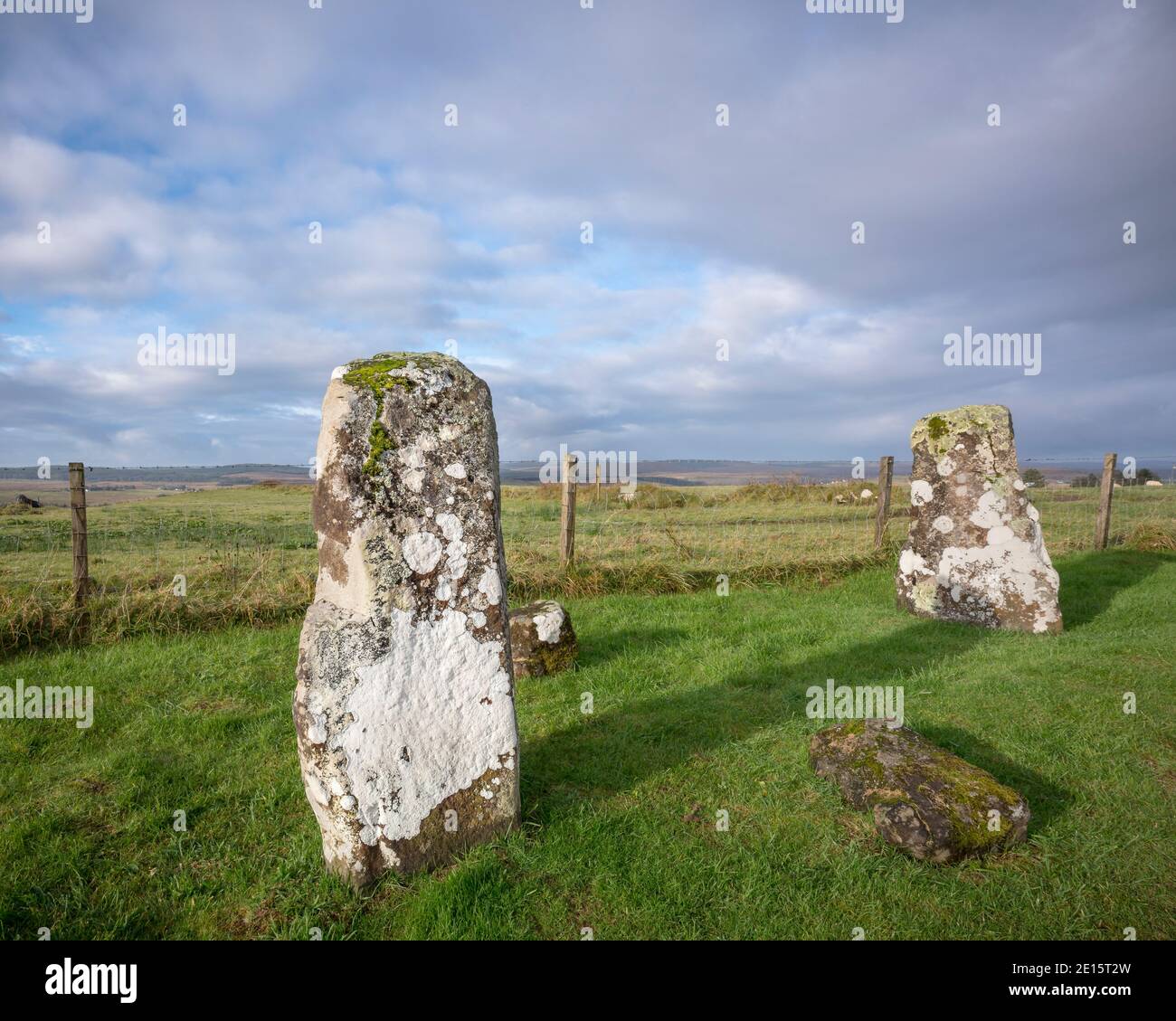 Isle of Skye, Scotland: Ancient standing stones at Borve Stock Photo