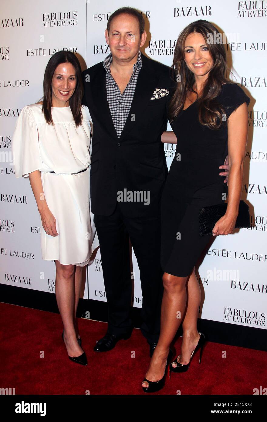 English model Elizabeth Hurley with John Demsey and Jane ...