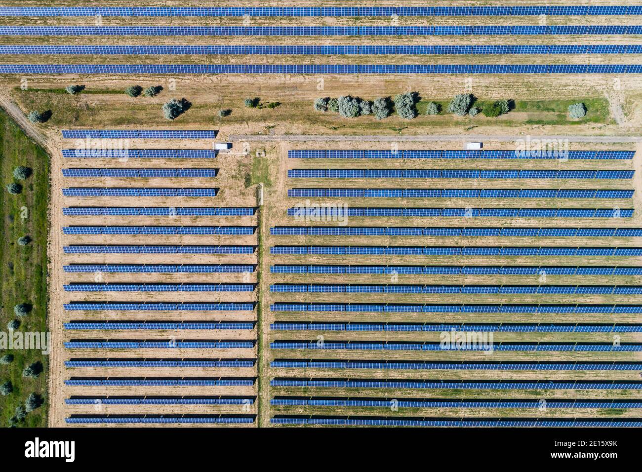 Aerial view to solar power plant Stock Photo - Alamy