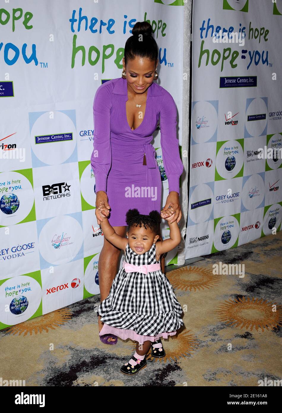 Christina Milian and her daughter Violet attend the Silver Rose Awards