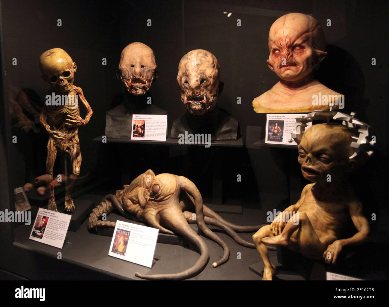 Puppets of film creatures are on display in the International Museum of the Miniature and Cinema Set, at the Maison des Avocats in Lyon, France on April 20, 2011. The museum displays the secrets and techniques of special effects' creators, movie sets, models, robots, imaginary creatures, fancies, costumes prosthesis and genuine devices from film sets. Photos by Vincent Dargent/ABACAPRESS.COM Stock Photo