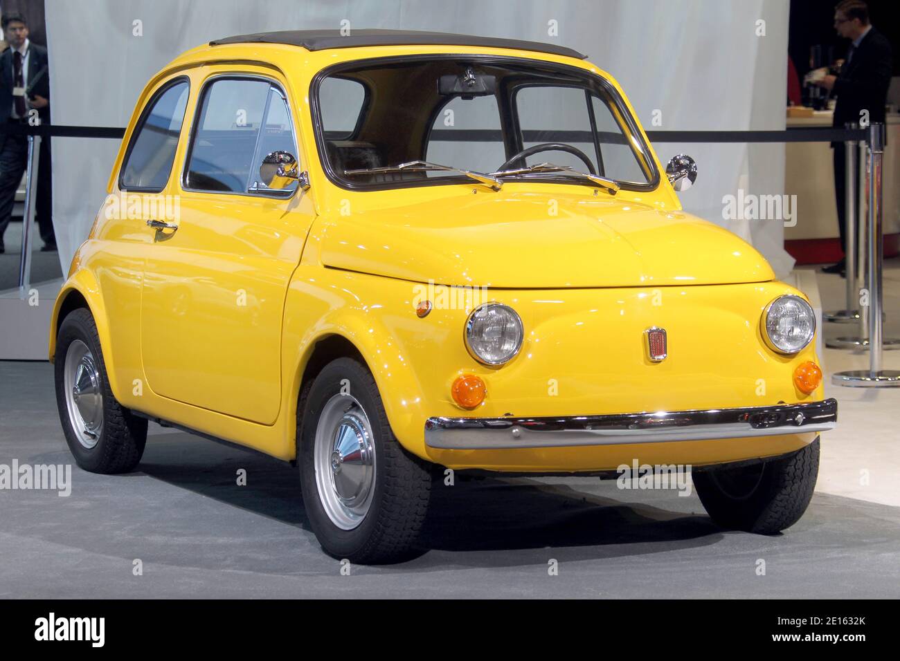 1970 Fiat 500 car is displayed during the media day of the New York International Auto Show at the Jacob K. Javits Convention Center in New York City, NY on April 20, 2011.Photo by Charles Guerin/ABACAPRESS.COM Stock Photo