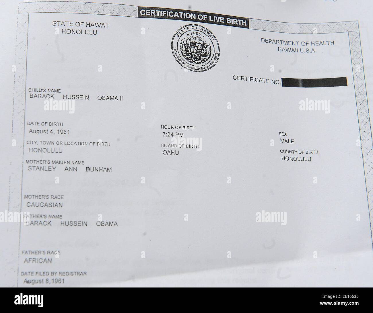 Birth Certificate Usa High Resolution Stock Photography And Images - Alamy