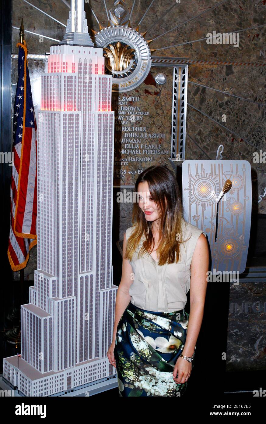 Leighton Meester appears during the lighting ceremony to celebrate the 5th Annual DKMS Gala at the Empire State Building in New York City, NY, USA on April 28, 2011. Photo by Donna Ward/ABACAPRESS.COM Stock Photo