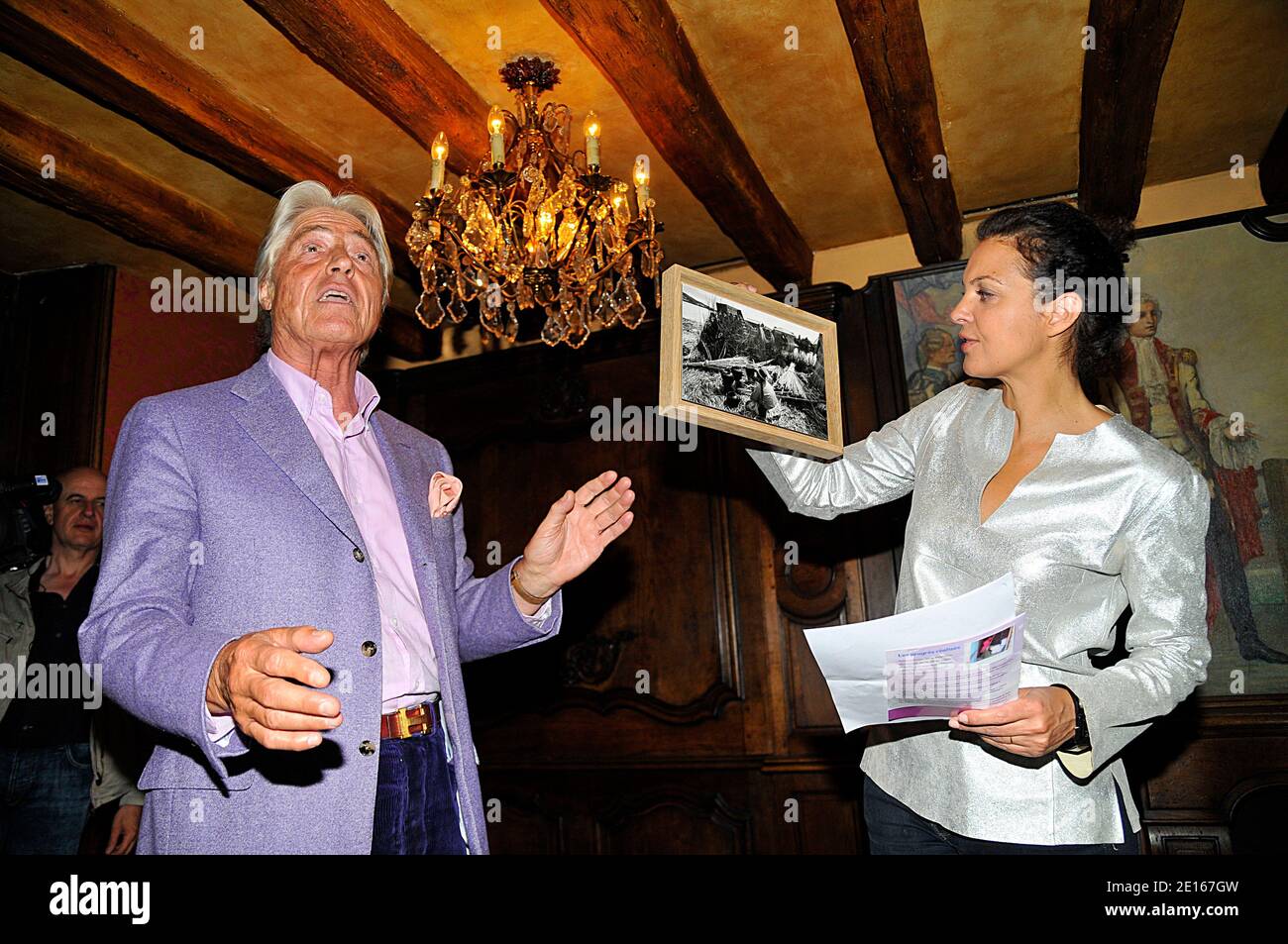 Pierre Cornette De Saint Cyr Et Marie Laforet Maitre Pierre Cornette de Saint Cyr and Isabelle Giordano attend the