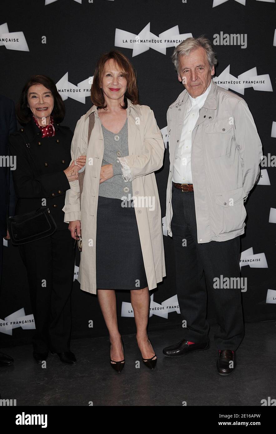 Marisa Pavan Aumont, Nathalie Baye and Constantin Costa-Gavras attend a  tribute for Jean-Pierre Amont at the Cinematheque in Paris, France on May  2, 2011. Photo by Giancarlo Gorassini/ABACAPRESS.COM Stock Photo - Alamy