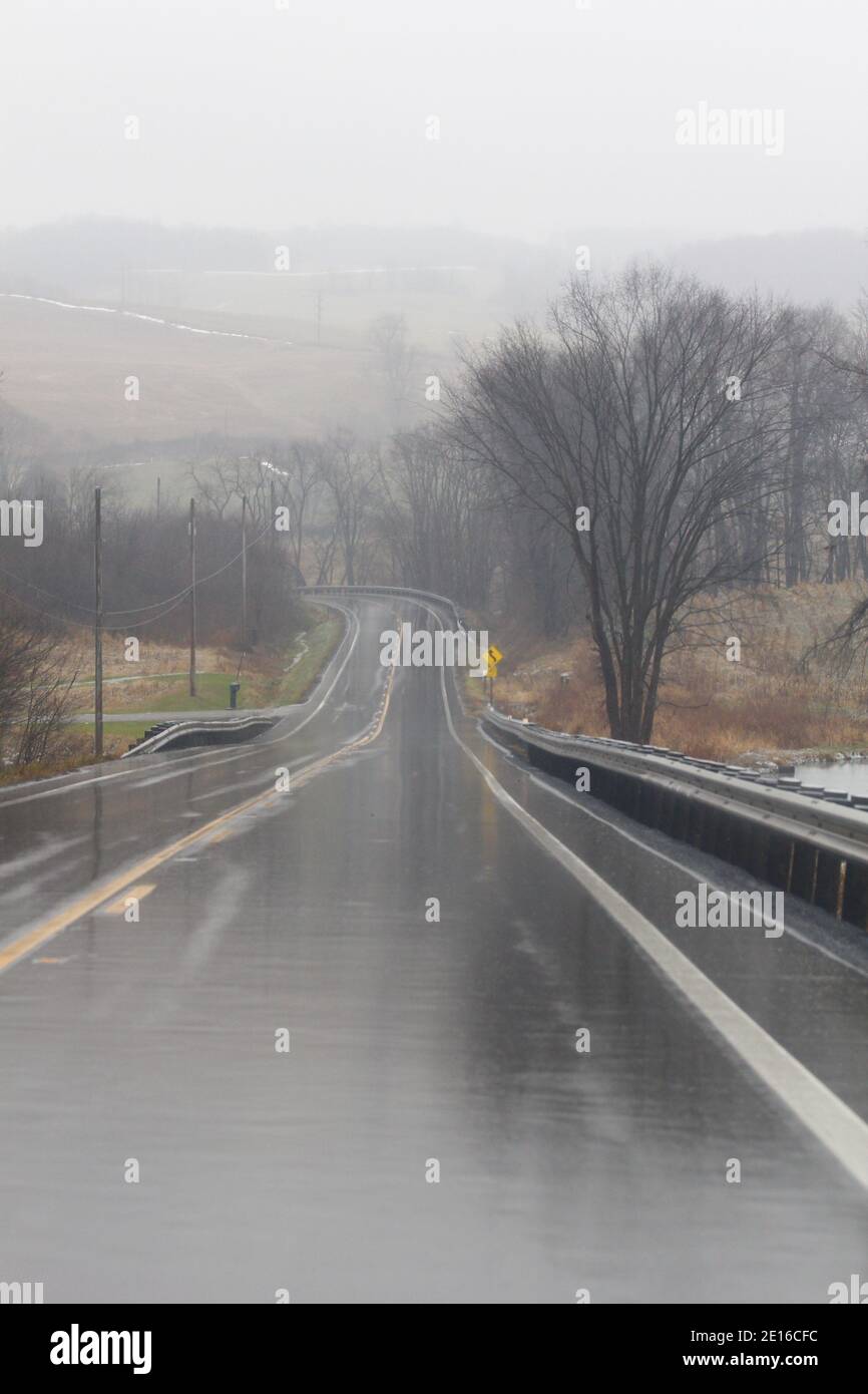 Cold, Wet Winter Day in the Countryside Stock Photo Alamy