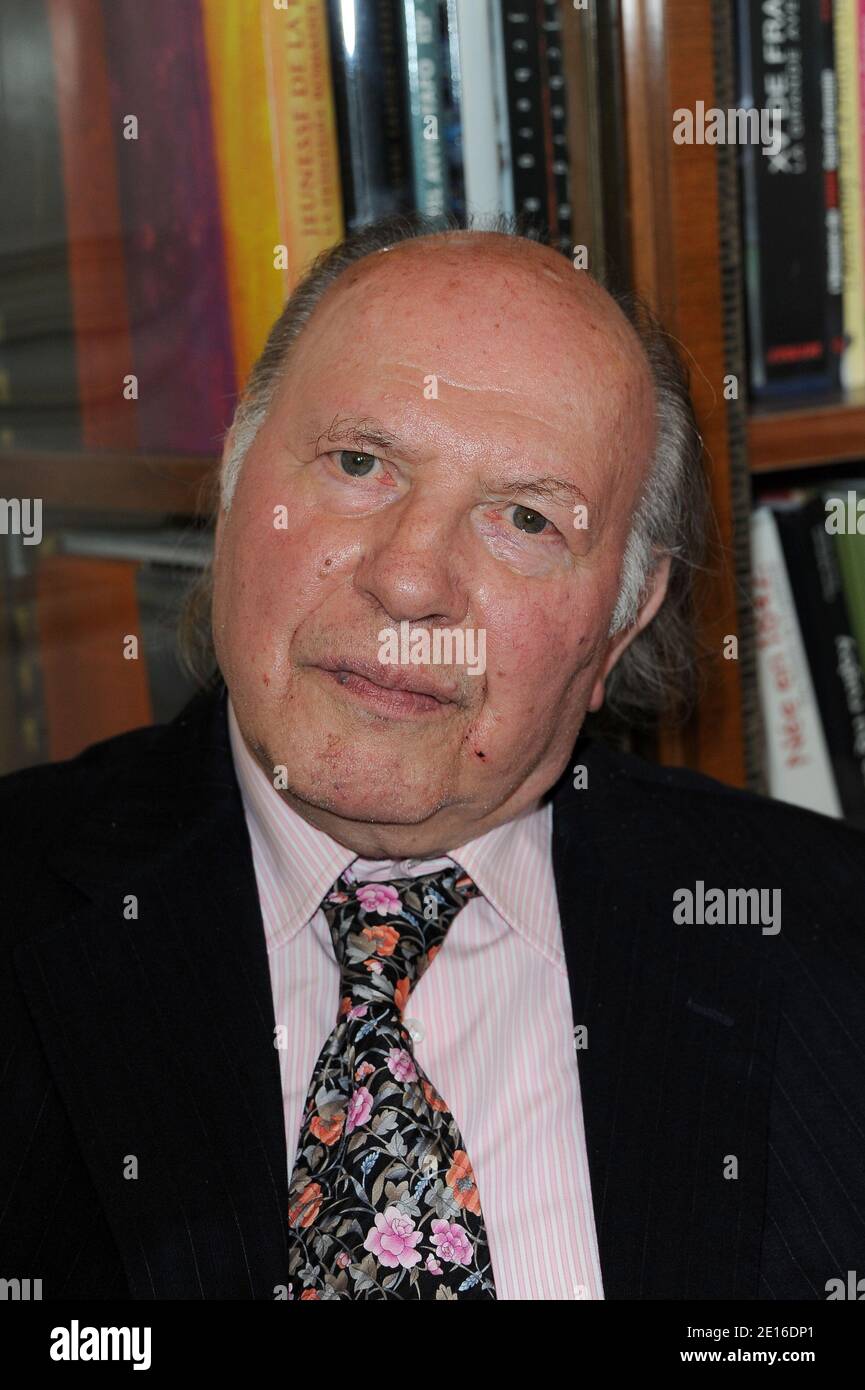 File photo : Imre Kertesz receives the 'Medaille de Vermeil de la Ville de Paris' ( Paris city's vermeil medal) from Paris Mayor Bertrand Delanoe during a ceremony held at the Hotel de Ville in Paris, France on May 5, 2011. Kertesz, the Hungarian writer who won the 2002 Nobel Prize for Literature for fiction largely drawn from his very real experience as a teenage prisoner in Nazi concentration camps, died Thursday. He was 86. Photo by Nicolas Briquet/ABACAPRESS.COM Stock Photo