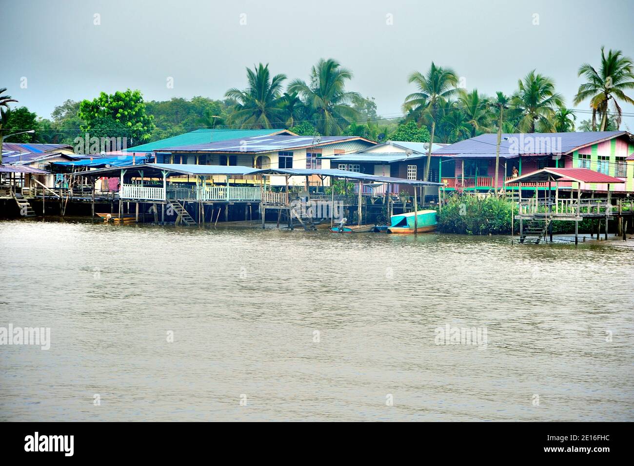 Floating Village Limbang Sarawak Malaysia Borneo Island Stock Photo Alamy