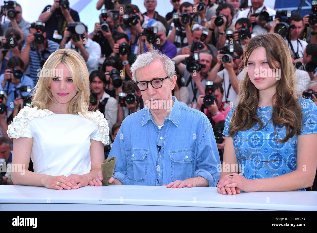 Woody Allen Lea Seydoux Rachel Mcadams High Resolution Stock ...