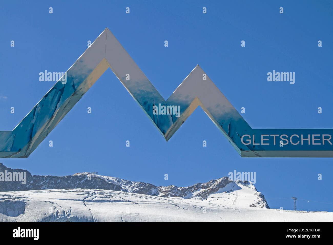 On The Rettenbach Glacier The Race For The Opening Of The Alpine Ski World Cup Takes Place Every Year Stock Photo