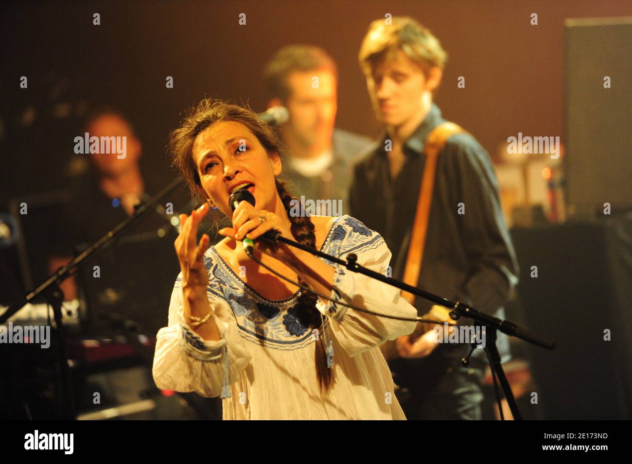 Catherine Ringer and her son Raoul performing live at 'La Cigale' in ...