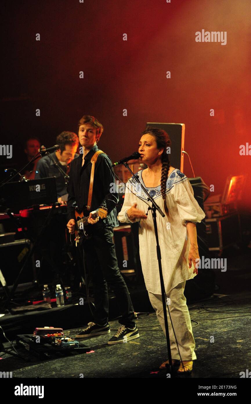 Catherine Ringer and her son Raoul performing live at 'La Cigale' in ...
